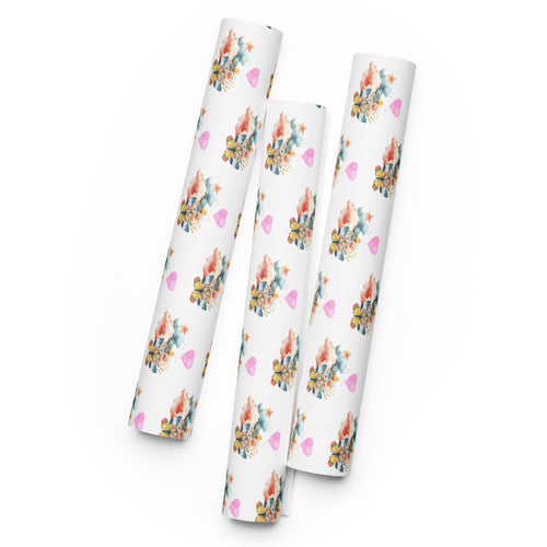 Butterfly Clouds and Balloon Wrapping Paper Sheets