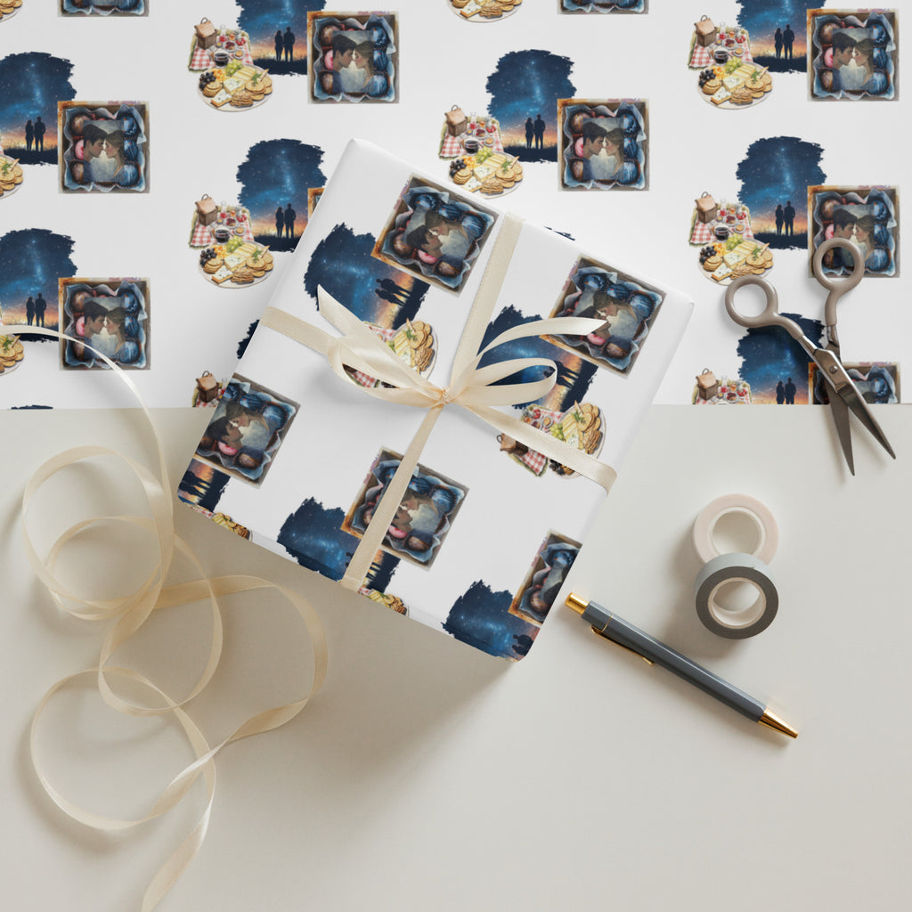 Date Night Wrapping Paper Sheets