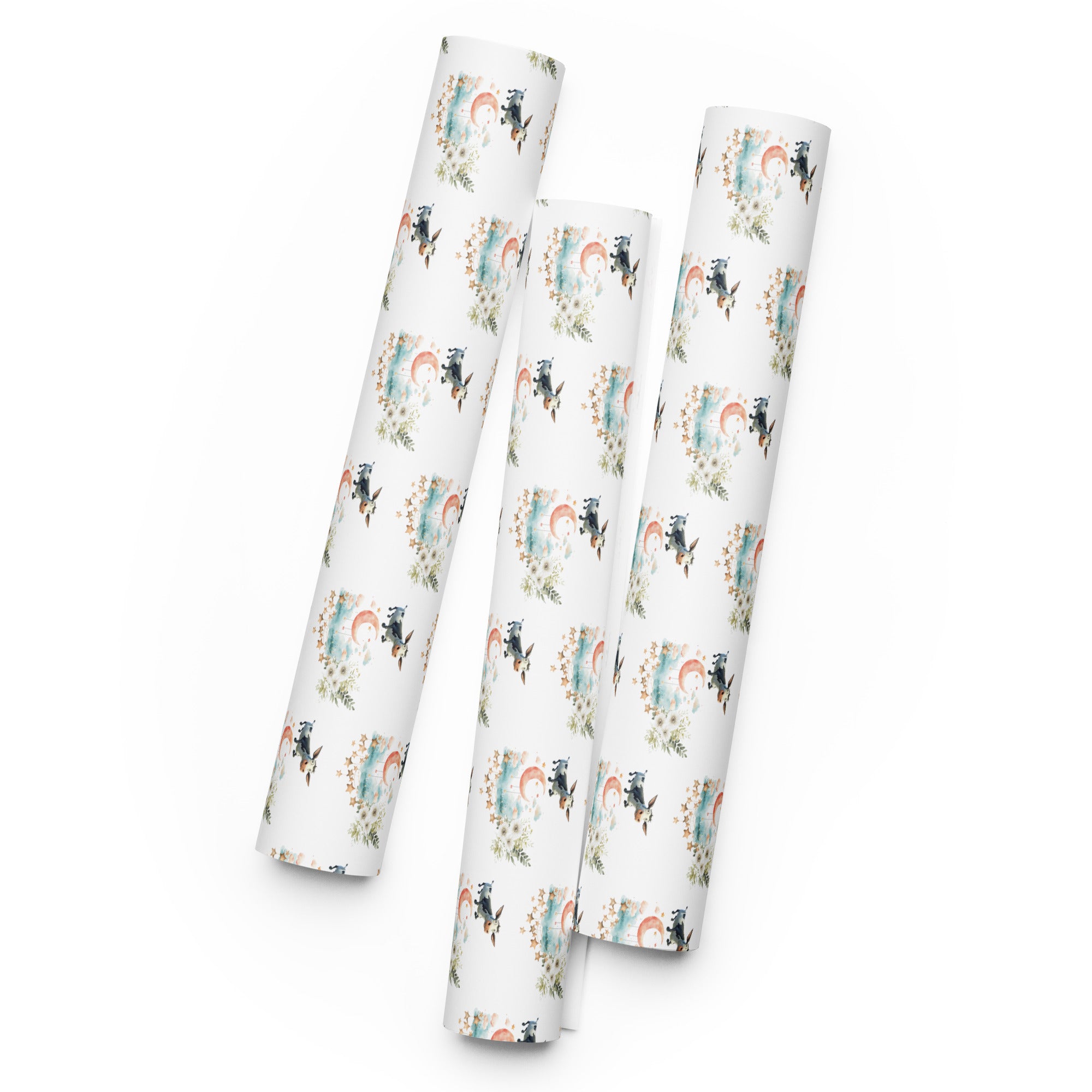 Cow over the Moon Wrapping Paper Sheets